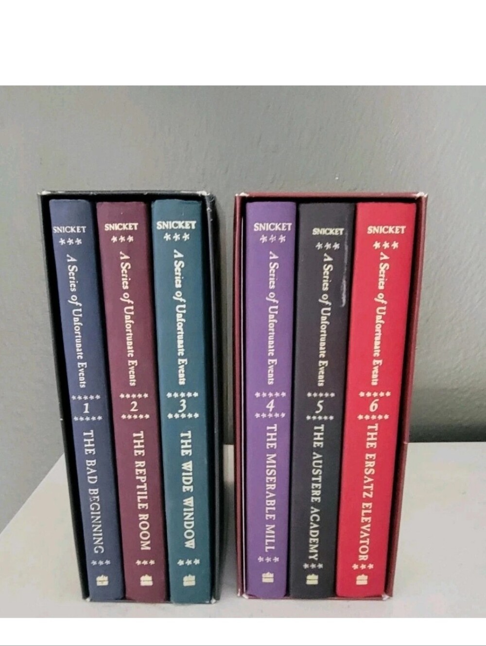 Lemony Snicket A Box Of Unfortunate Events Hardback Books Set 1-6 First Ed NEW
